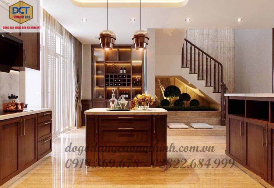 tủ bếp tân cổ điển